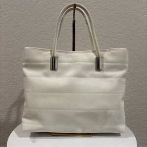 Gucci White Vintage Nylon Tote
Bag